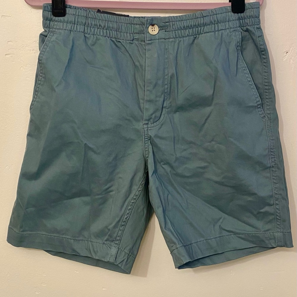 Men Ben Sherman Shorts Small Stretch waist Band Blue Pockets Logo Cotton NWT